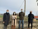 Sopralluogo assessore Priolo al cantiere di Bocca d'Enza (da sinistra Spinazzi, Priolo, Cesari e l'imprenditore Paolo Zinelli.jpeg