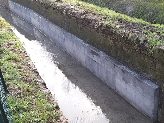 Torrente Ravone (BO): muretto di contenimento risanato