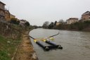 Ferrara, pulizia fiumi sul Po di Volano a valle del Ponte San Giorgio