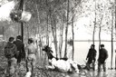 Alluvione 1966 Bolognese: foto storica di salvataggio animali