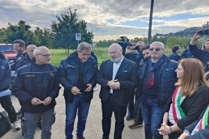 Visita del presidente Bonaccini insieme al ministro Musumeci a Faenza, maltempo maggio, Curcio, Priolo