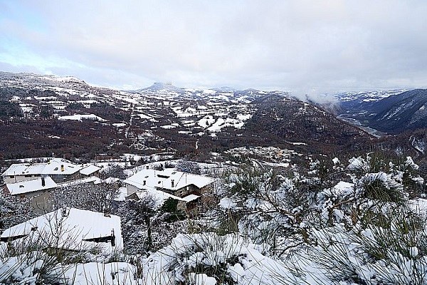 Neve, foresta, appennino, panorama, Campigna, Romagna
