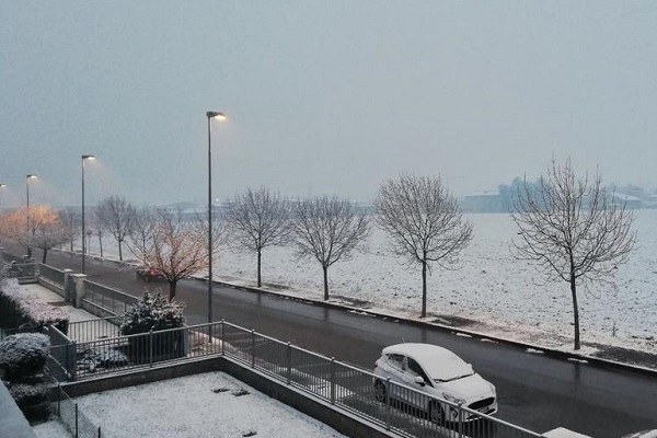Neve, strada, traffico, Podenzano, Piacenza