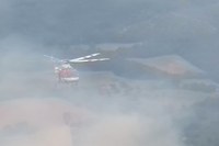 Incendio a Vergato, intervento dell'elicottero VVFF - 1 luglio 2022