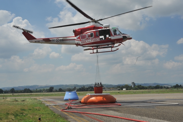 Formazione VVF Forlì - elicottero